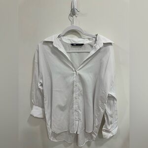 Zara White Poplin Shirt